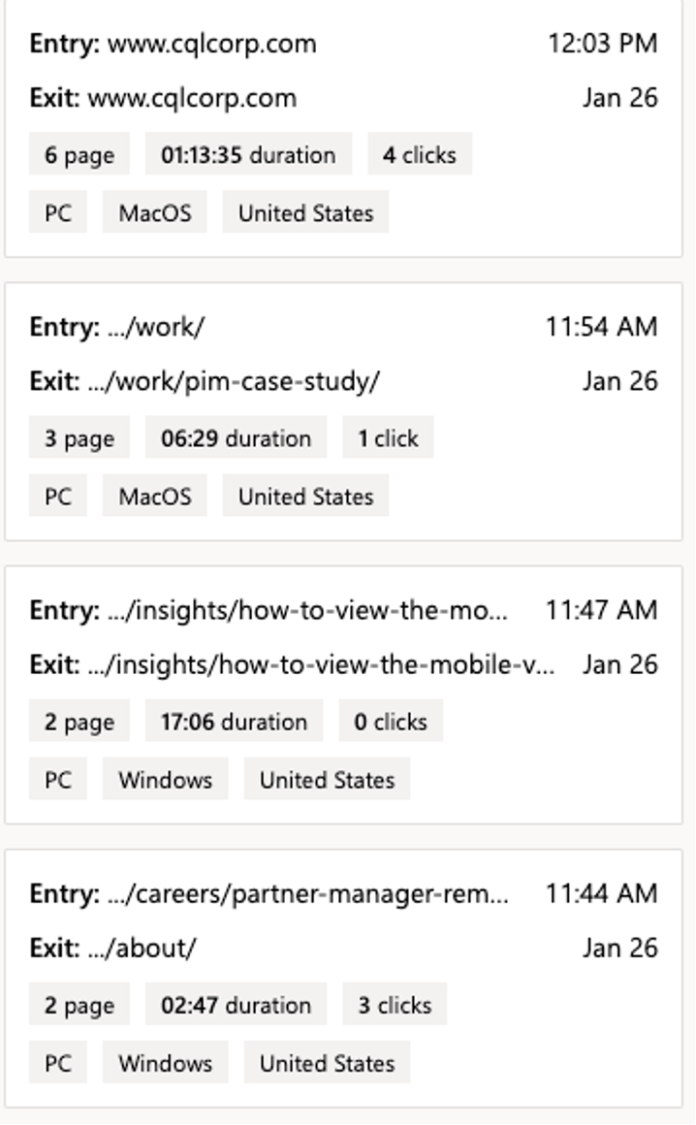 MS Clarity User Recordings