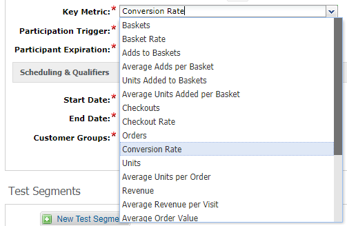 SFF A B test metrics