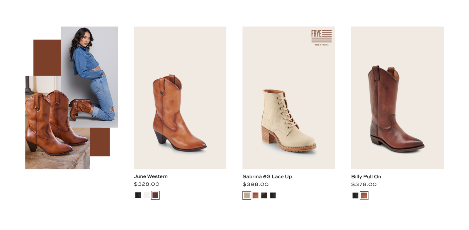 Frye Product Cards