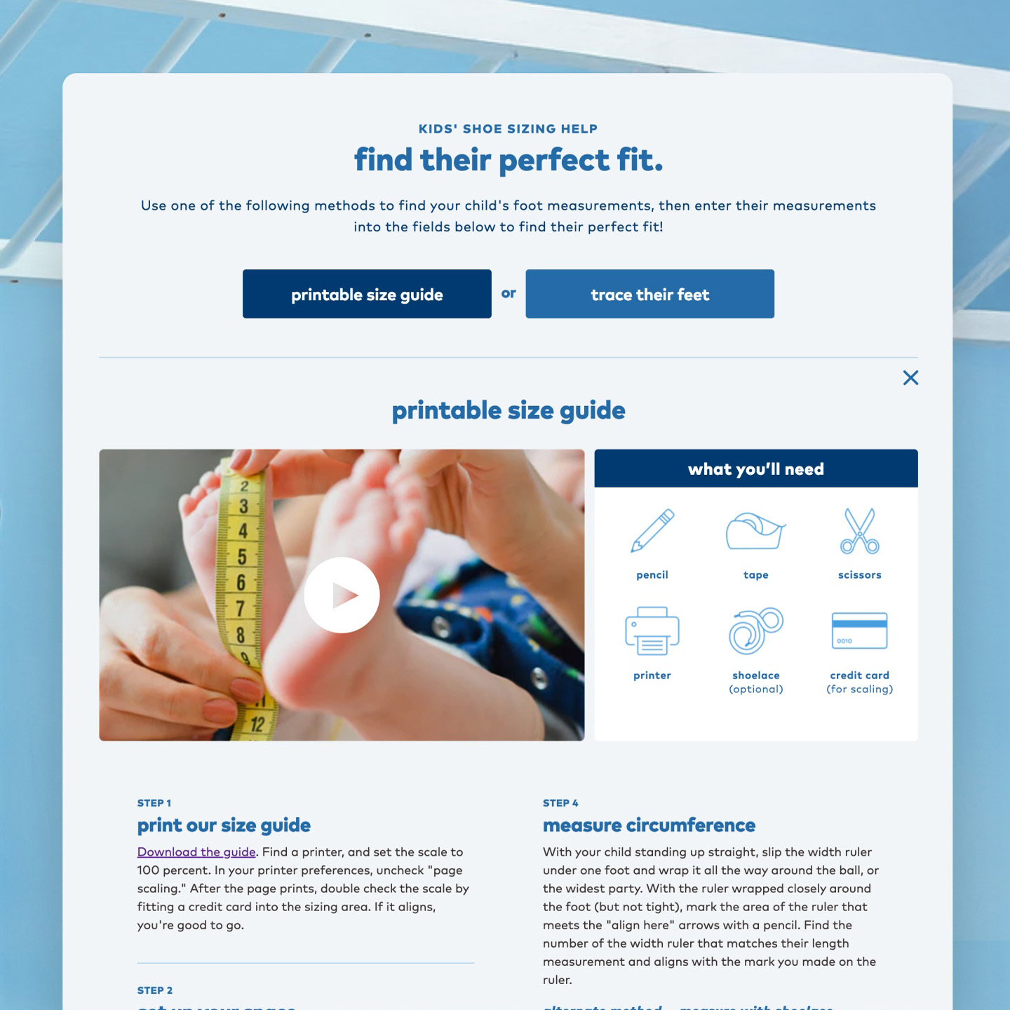 Stride Rite Fit Finder