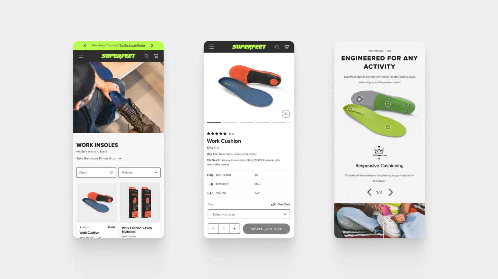 Superfeet Mobile Screens